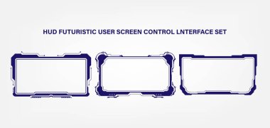 HUD Gelecek Kullanıcı Ekran Kontrol Arayüzü Ayarlandı. Soyut Sanal Hologram Hedef İzleme Tasarımı.