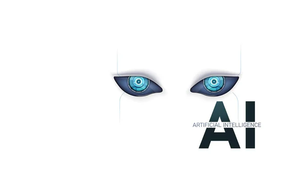 Logo Inteligencia Artificial Inteligencia Artificial Concepto Aprendizaje Automático Símbolo Vector — Vector de stock