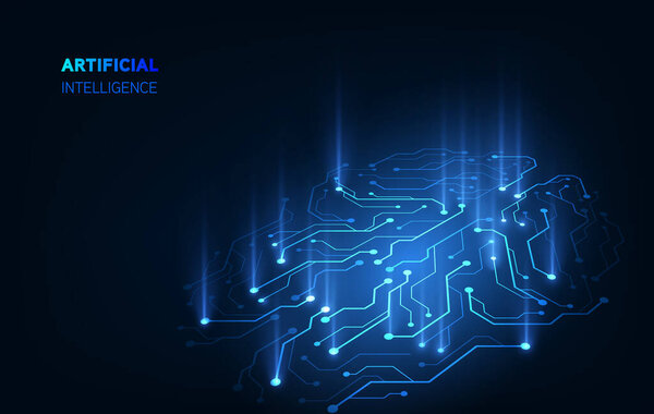 artificial intelligence background tech futuristic design concept