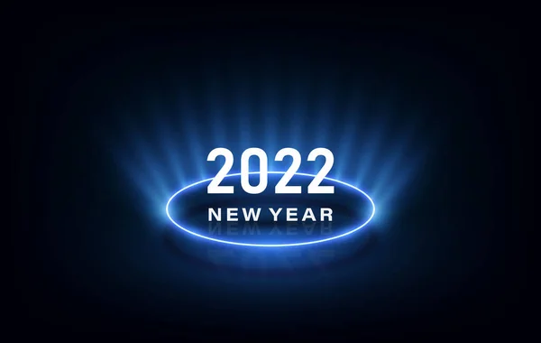 2022 Için Modern Fütürist Teknoloji Şablonu Yeni Yıl 2021 Stil — Stok Vektör