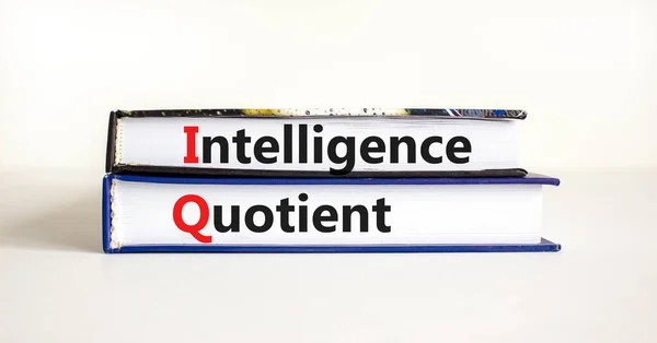 Inteligensi Quotient Simbol Konsep Kata Kata Intelligence Quotient Pada Buku — Stok Foto