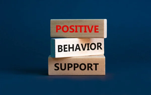 Símbolo Apoyo Comportamiento Positivo Palabras Conceptuales Apoyo Comportamiento Positivo Bloques — Foto de Stock