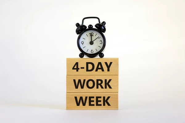 Daagse Werkweek Symbool Onderwerp Woorden Daagse Werkweek Houten Blokken Zwarte — Stockfoto