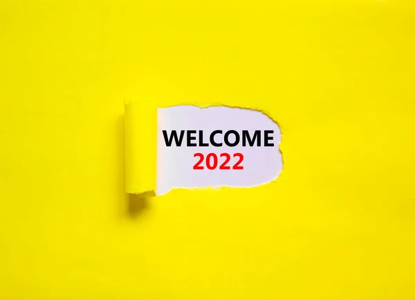 2022 Welcome New Year Symbol Concept Words Welcome 2022 Appearing — Stock Photo, Image