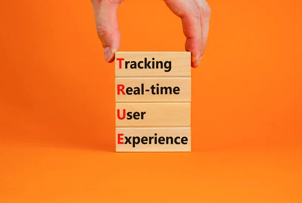 True Tracking Real Time User Experience Symbol Concept Words True — Stock Photo, Image