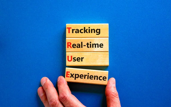 True Tracking Real Time User Experience Symbol Concept Words True — Stockfoto