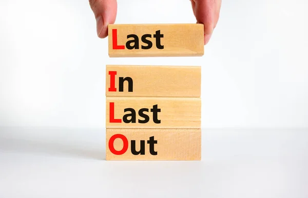 Lilo Last Last Out Symbol Concept Words Lilo Last Last — Stock Photo, Image