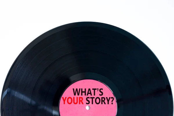 당신의 이야기의 상징은 무엇입니까 디스크에 당신의 이야기는 무엇입니까 아름다운 스토리 — 스톡 사진