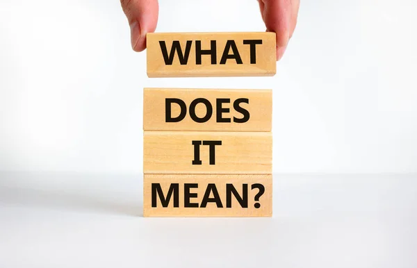 What Does Mean Symbol Concept Words What Does Mean Wooden — Stock Photo, Image