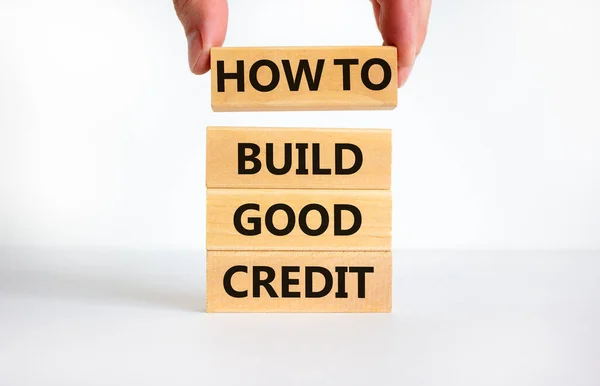 How Build Good Credit Symbol Concept Words How Build Good — Stockfoto