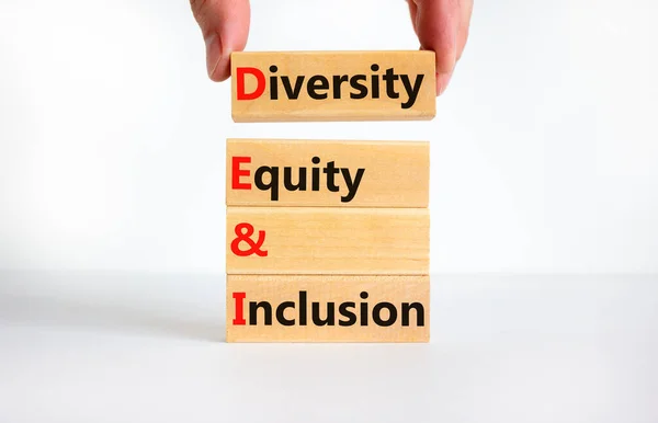 Dei Diversidade Equidade Símbolo Inclusão Palavras Conceito Dei Diversidade Equidade — Fotografia de Stock