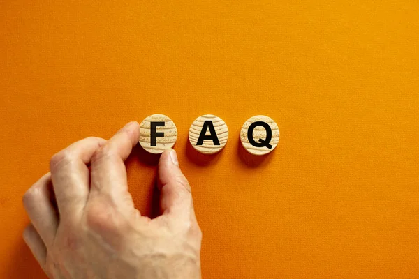 Faq Preguntas Frecuentes Símbolo Preguntas Palabras Conceptuales Faq Preguntas Frecuentes —  Fotos de Stock