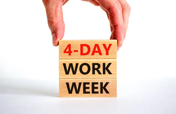 Daagse Werkweek Symbool Onderwerp Woorden Daagse Werkweek Houten Blokken Prachtige — Stockfoto