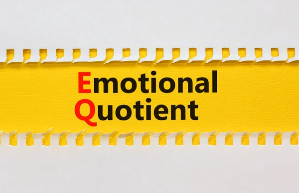Símbolo Cociente Emocional Concepto Palabras Cociente Emocional Sobre Papel Amarillo —  Fotos de Stock