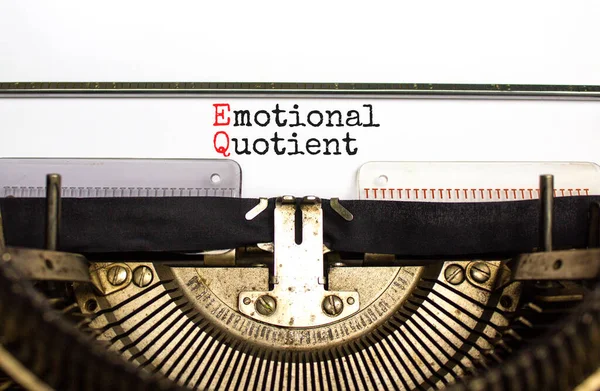 Símbolo Cociente Emocional Concepto Palabras Cociente Emocional Papel Blanco Escrito —  Fotos de Stock