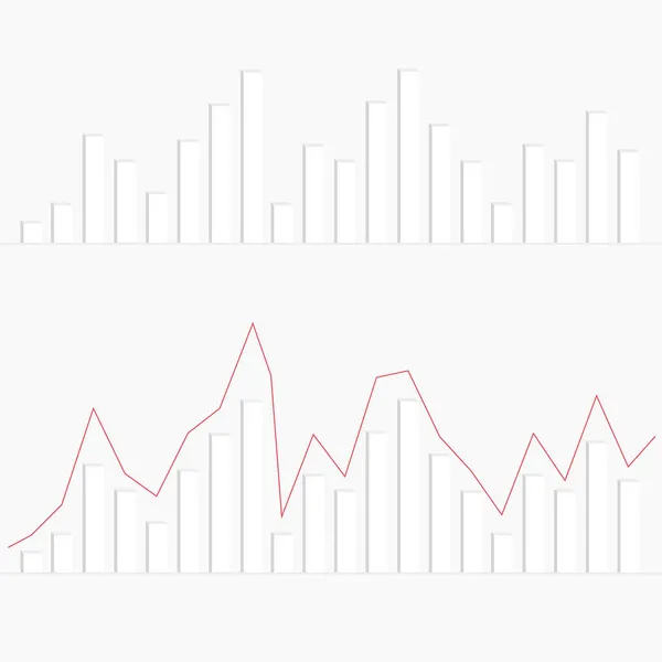 Gráficos Gráficos Mesa Negocios Lugar Trabajo Los Empresarios — Vector de stock