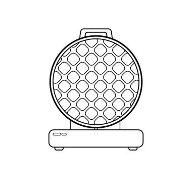 Waffle-Demir ikonu seti. Beyaz arkaplanda web tasarımı için basit waffle-ızgara vektör simgeleri kümesi