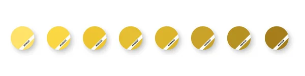 Gelbe Farbpalette Vektor Illustration — Stockvektor