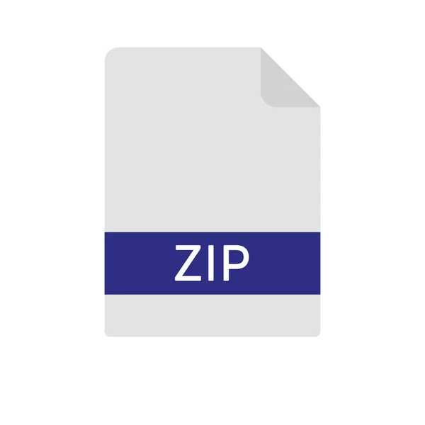 Значок Файла Zip Архив Сжатый Символ Плоский Вектор — стоковый вектор