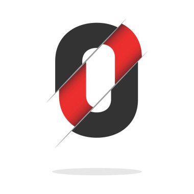 Beyaz arkaplanda 3 boyutlu plastik numara 0 izole