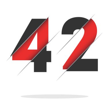 Yaratıcı Kesimi ve Siyah Çember Arkaplanı olan 42 4-2 numaralı logo tasarımı. Yaratıcı logo tasarımı.