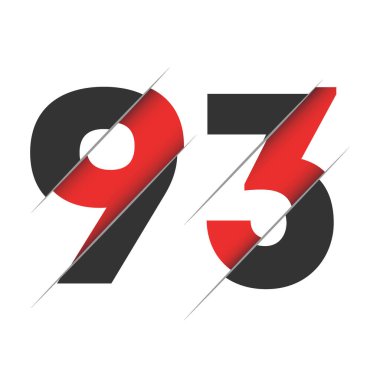 Yaratıcı Kesimi ve Siyah Çember Arkaplanı olan 993 Numara Logo Tasarımı. Yaratıcı logo tasarımı.