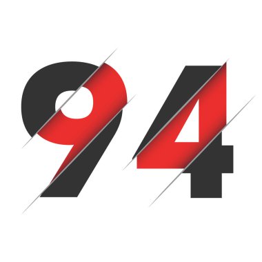 994 Numara Logo Tasarımı Yaratıcı Kesim ve Siyah Çember Arkaplan. Yaratıcı logo tasarımı.