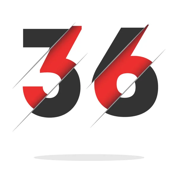 Number Logo Design Creative Cut Black Circle Background Creative Logo — Stock Vector