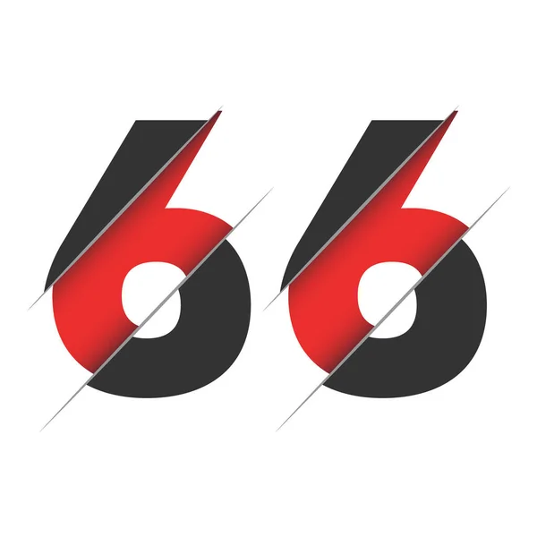 Number Logo Design Creative Cut Black Circle Background Creative Logo — Stock Vector