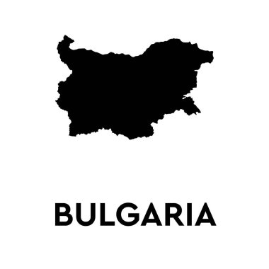 Bulgaristan 'ın beyaz arkaplan vektörü üzerindeki kara haritası