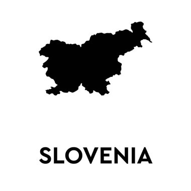 Slovenya - dünya haritası ve dünya haritasında yer alan ülke haritası ve bayrağı. 3B Vektör illüstrasyonu