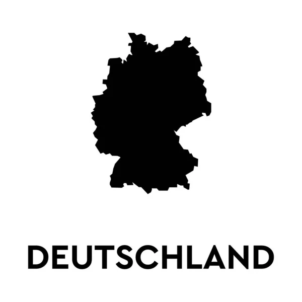 Duitsland Kaart Geïsoleerd Witte Achtergrond Vectorsjabloon — Stockvector