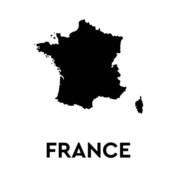 Carte France Icône Ligne Glyphe Pays Géographie Graphiques Vectoriels Signe — Image vectorielle