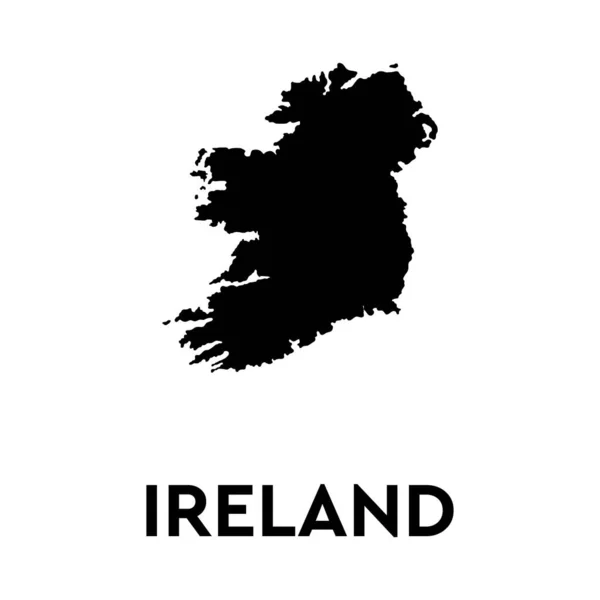 Vector Map Irlandia Kraj Białym Tle — Wektor stockowy