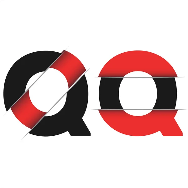 现代首字母Q切割风格标志 简单图标 模板设计 — 图库矢量图片