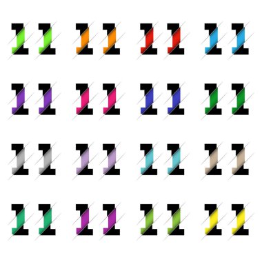 Kağıt kesiği 11 numara. Gerçekçi 3D çok katmanlı kağıt kesim efekti beyaz arka planda izole edilmiş. Alfabe harfi yazı tipi. Doğum günü veya düğün karşılama tasarımı için dekorasyon ögesi