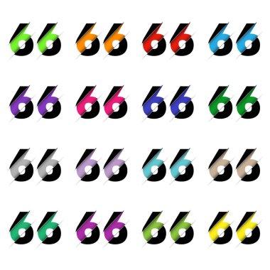 Kağıt kesiği 66 numara. Gerçekçi 3D çok katmanlı kağıt kesim efekti beyaz arka planda izole edilmiş. Alfabe harfi yazı tipi. Doğum günü veya düğün karşılama tasarımı için dekorasyon ögesi