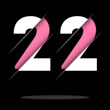 Yaratıcı Kesimi ve Siyah Daire Arkaplanı olan 222 Numaralı Logo Tasarımı. Yaratıcı logo tasarımı.