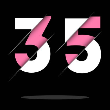 Yaratıcı Kesimi ve Siyah Çember Arkaplanı olan 335 Numara Logo Tasarımı. Yaratıcı logo tasarımı.
