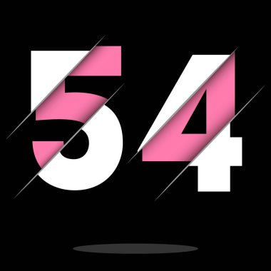 Yaratıcı Kesimi ve Siyah Çember Arkaplanı olan 55 Numara Logo Tasarımı. Yaratıcı logo tasarımı.