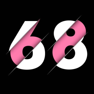 Yaratıcı Kesim ve Siyah Çember Arkaplanlı 668 Numara Logo Tasarımı. Yaratıcı logo tasarımı.