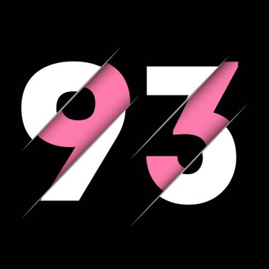 Yaratıcı Kesimi ve Siyah Çember Arkaplanı olan 993 Numara Logo Tasarımı. Yaratıcı logo tasarımı.