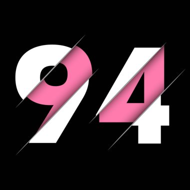 994 Numara Logo Tasarımı Yaratıcı Kesim ve Siyah Çember Arkaplan. Yaratıcı logo tasarımı.