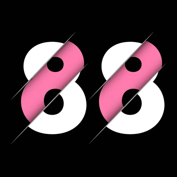 9数クリエイティブカットと黒円の背景を持つロゴデザイン クリエイティブロゴデザイン — ストックベクタ