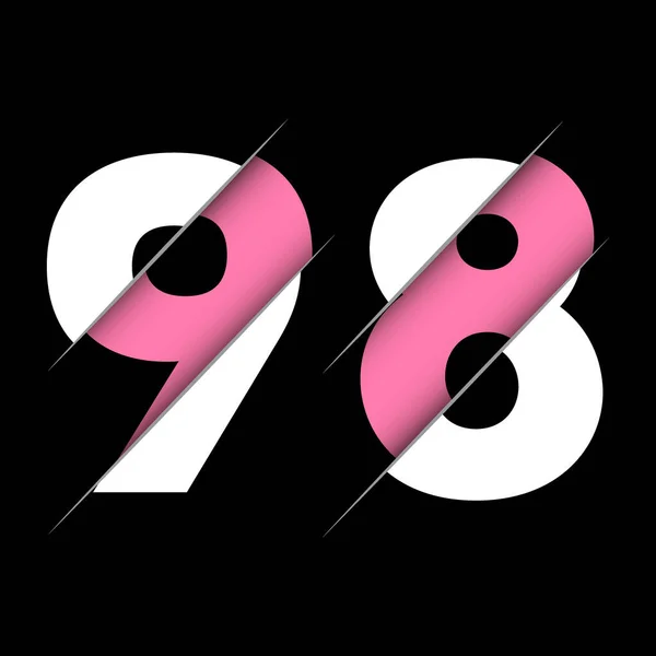 Number Logo Design Med Ett Kreativt Snitt Kreativ Logotyp Stockvektor