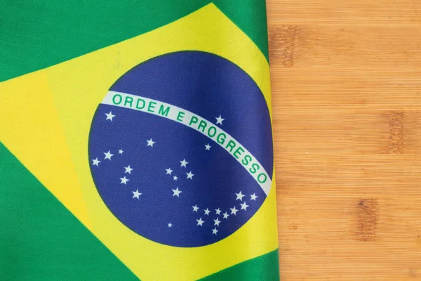 Brazilian Flag Wooden Table — Foto Stock