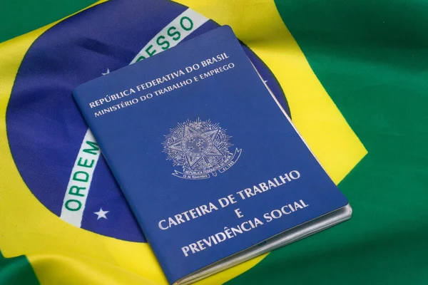 Lauro Freitas Brasil Julho 2022 Bandeira Brasil Próximo Documento Trabalho — Fotografia de Stock