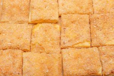 top view of filled with granulated sugar