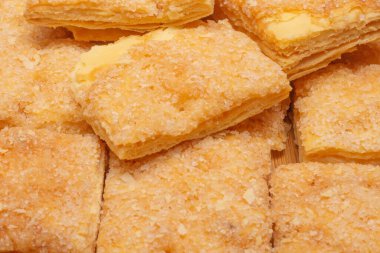 puff pastry cookies filled with granulated sugar