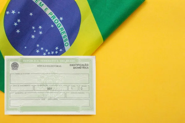 Hand Holding Brazilian Election Document — Foto Stock